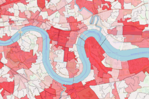 A screen grab from the Feat tool showing central London